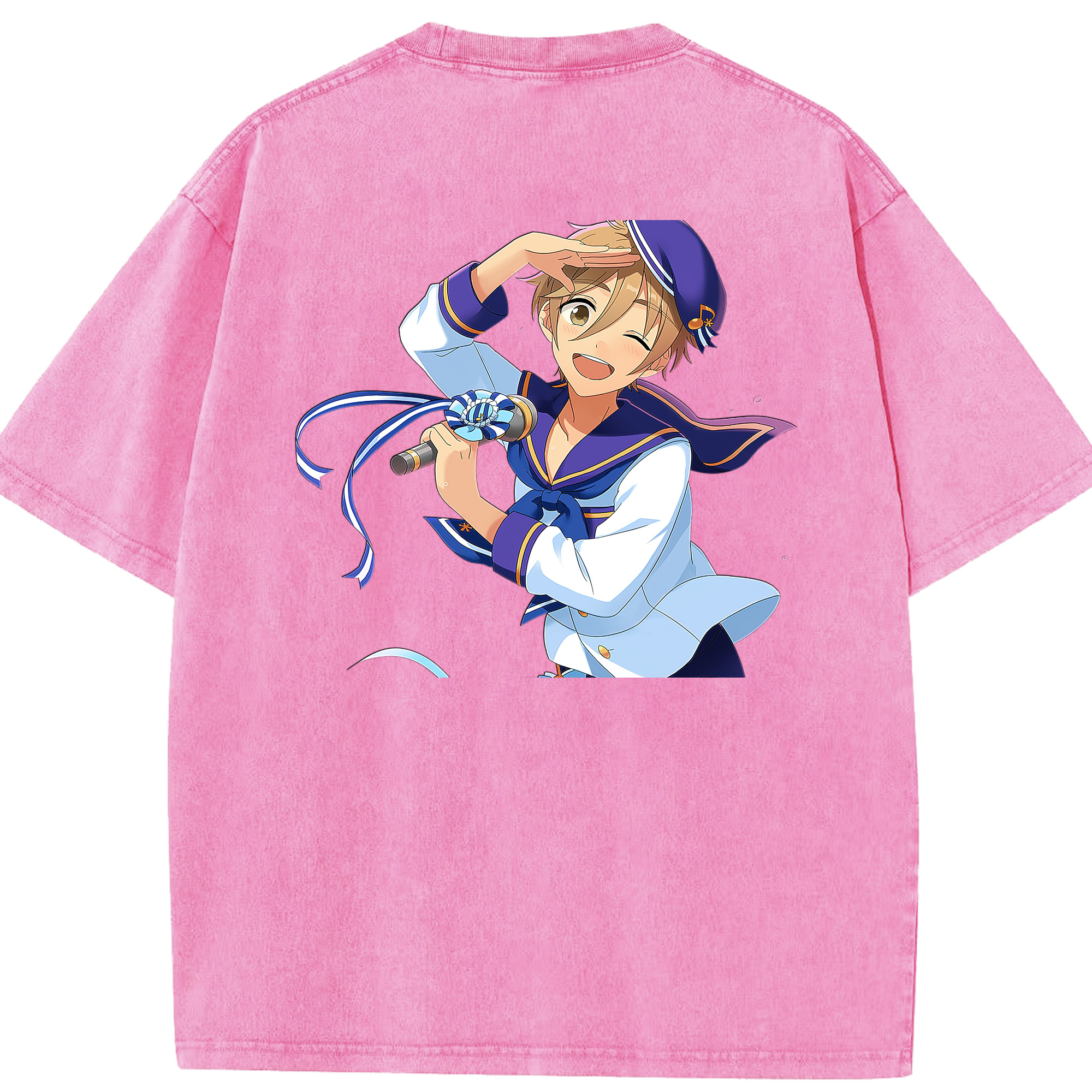 （画像用） あんさんぶるスターズ! Ensemble Stars 綿100% ヴィンテージ風 半袖Tシャツ（背面プリント）
